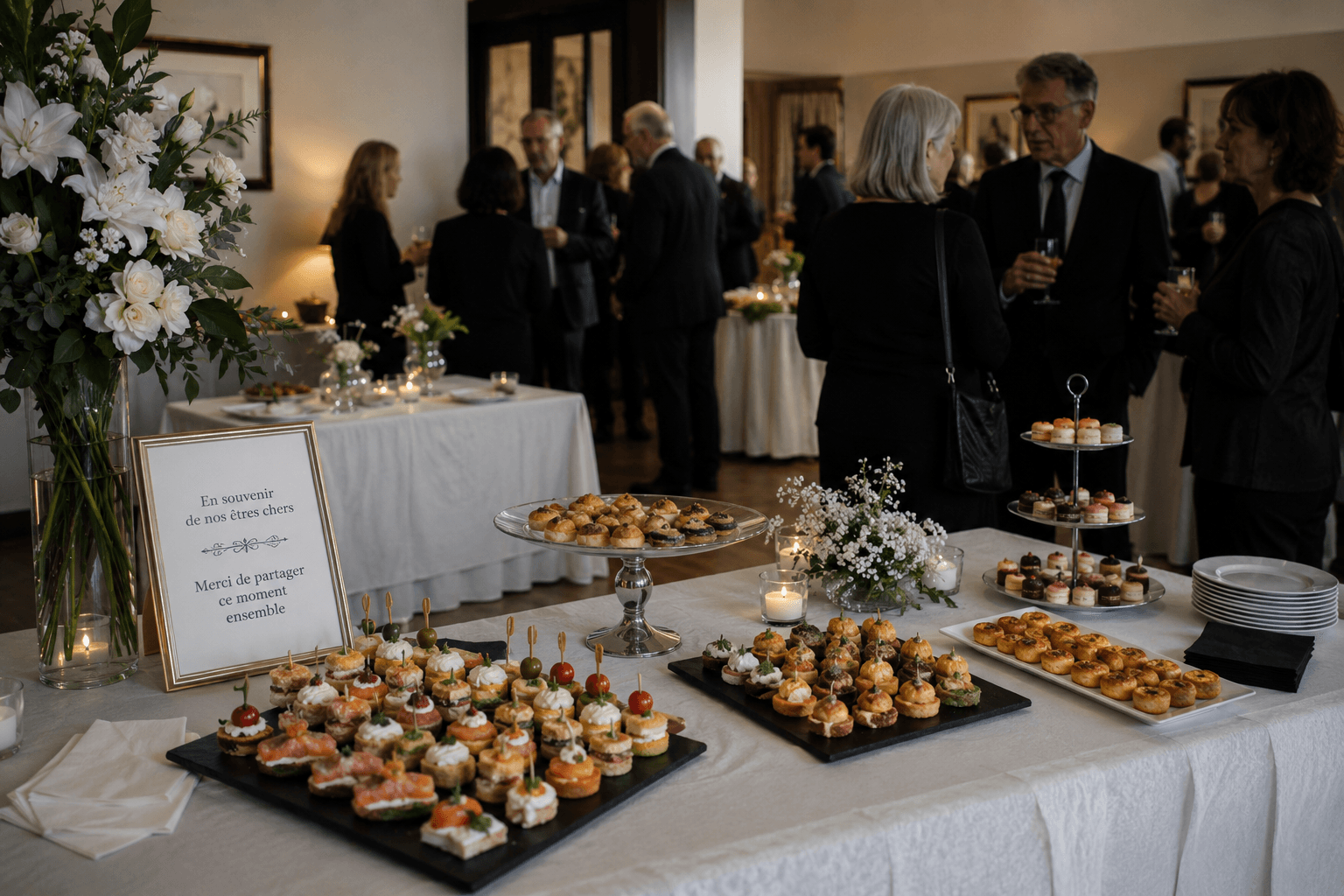 Réception conviviale organisée par Epheria après des obsèques